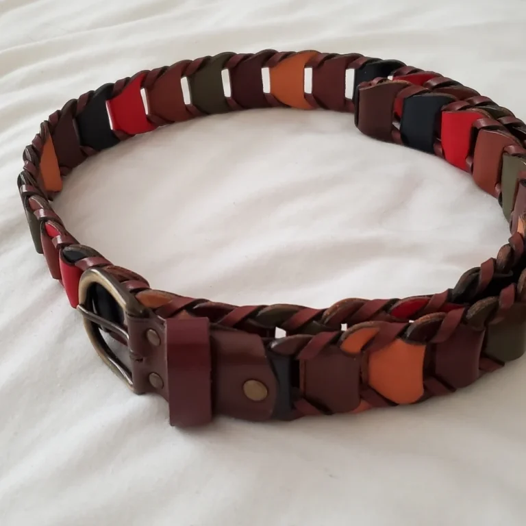 Image for Multicoloured leather belt