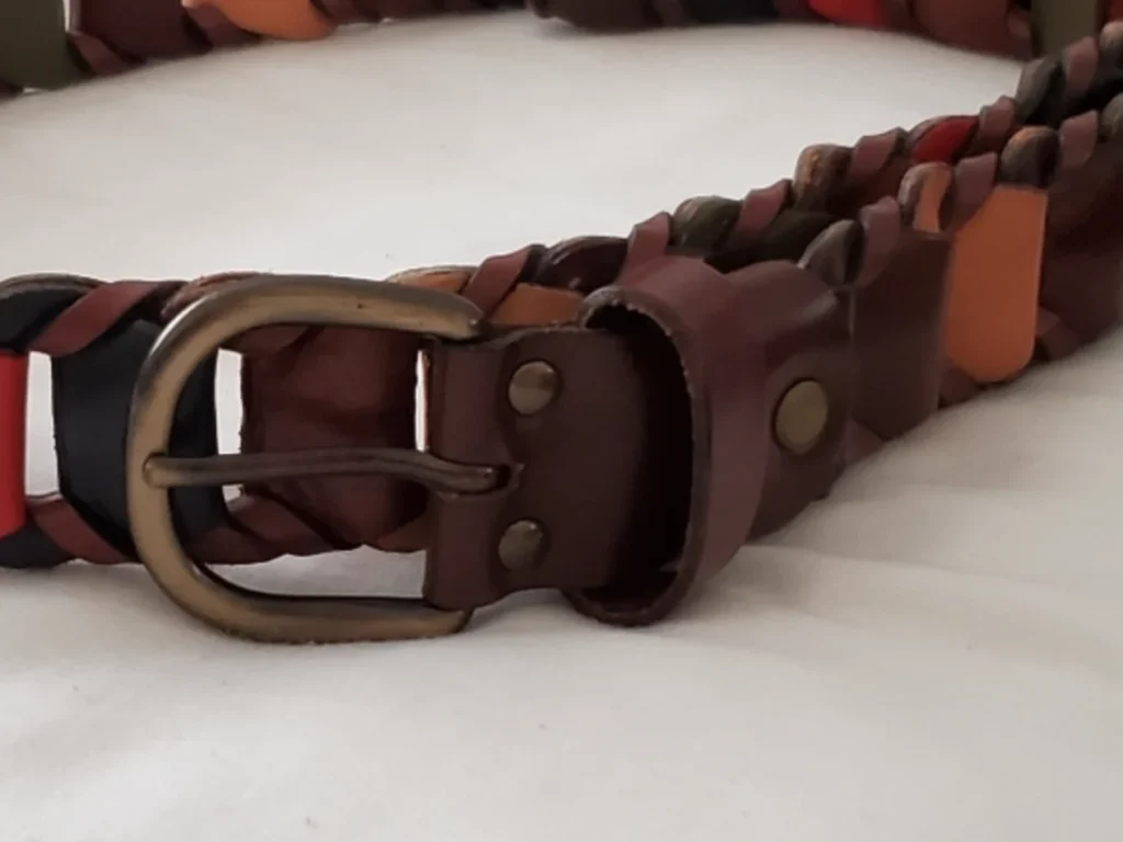 Image for Multicoloured leather belt