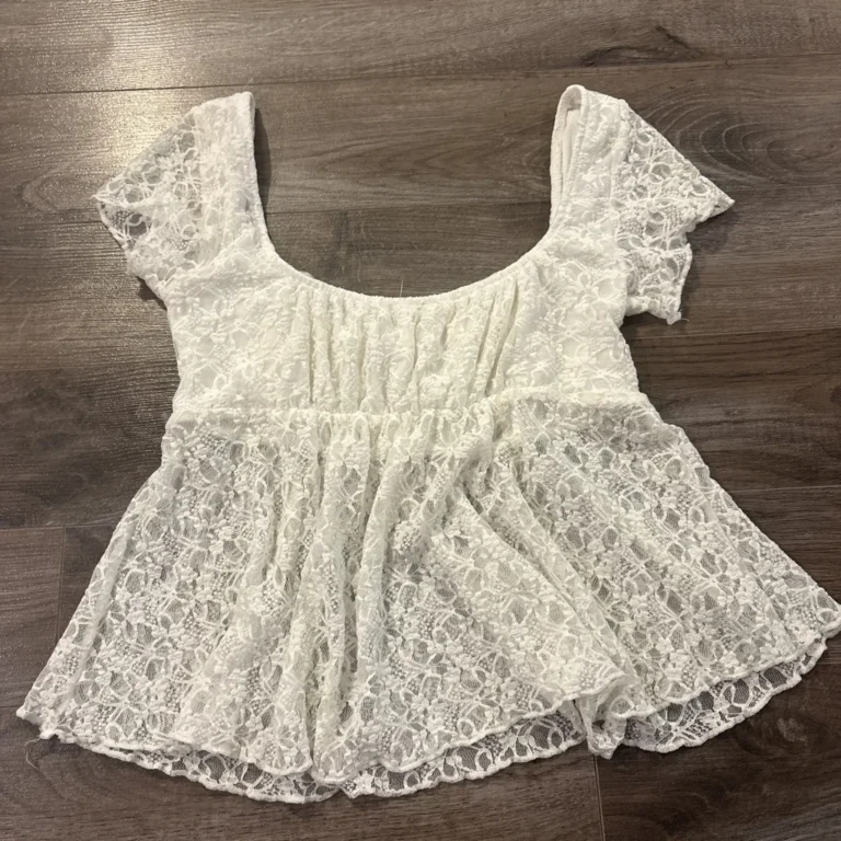 Image for White babydoll top