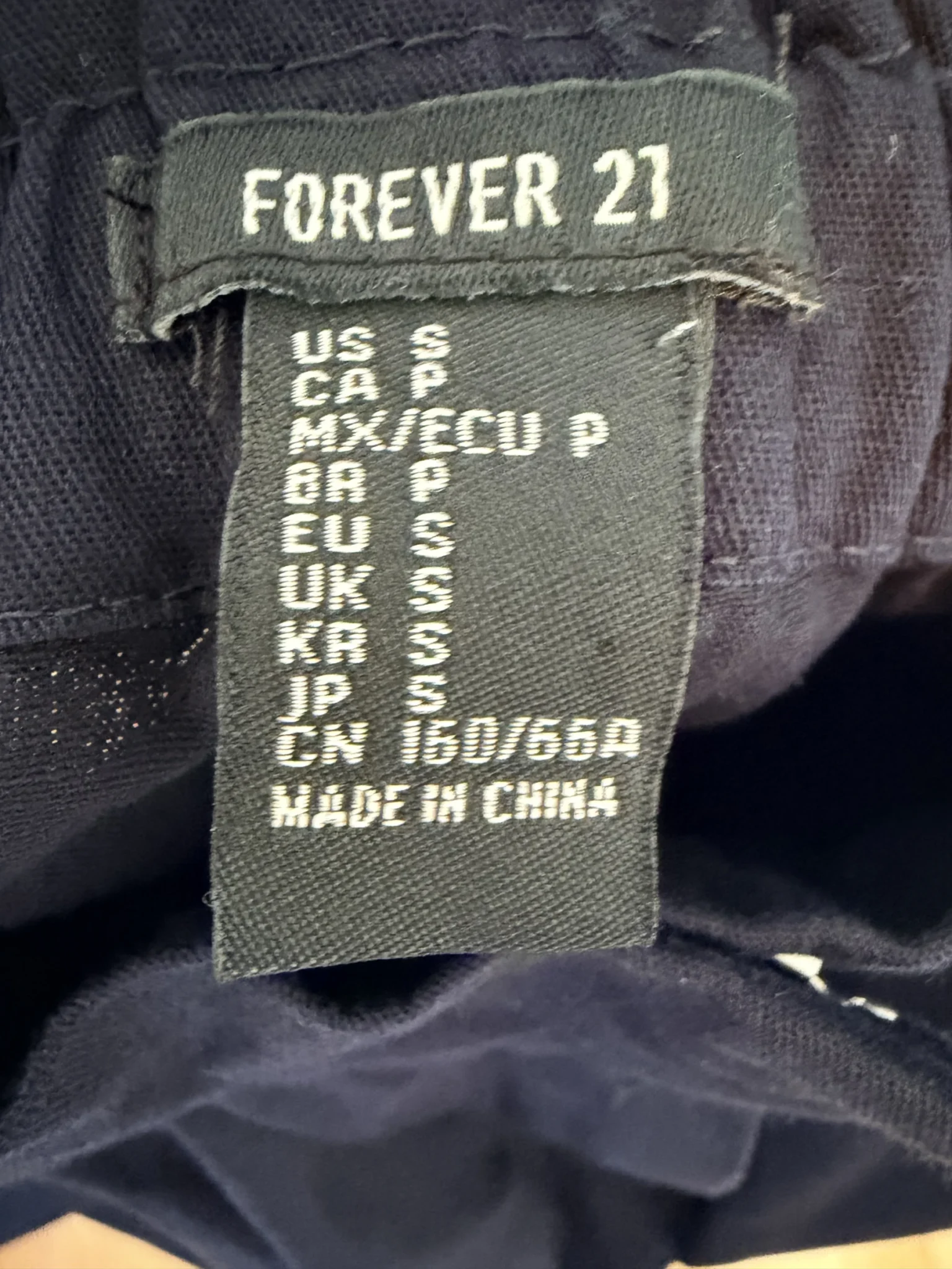 Image for Pantalon marine avec ceinture