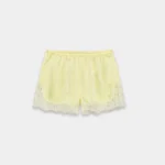 Thumbnail for Artzia Whimsy shorts in lemonade yellow with lace