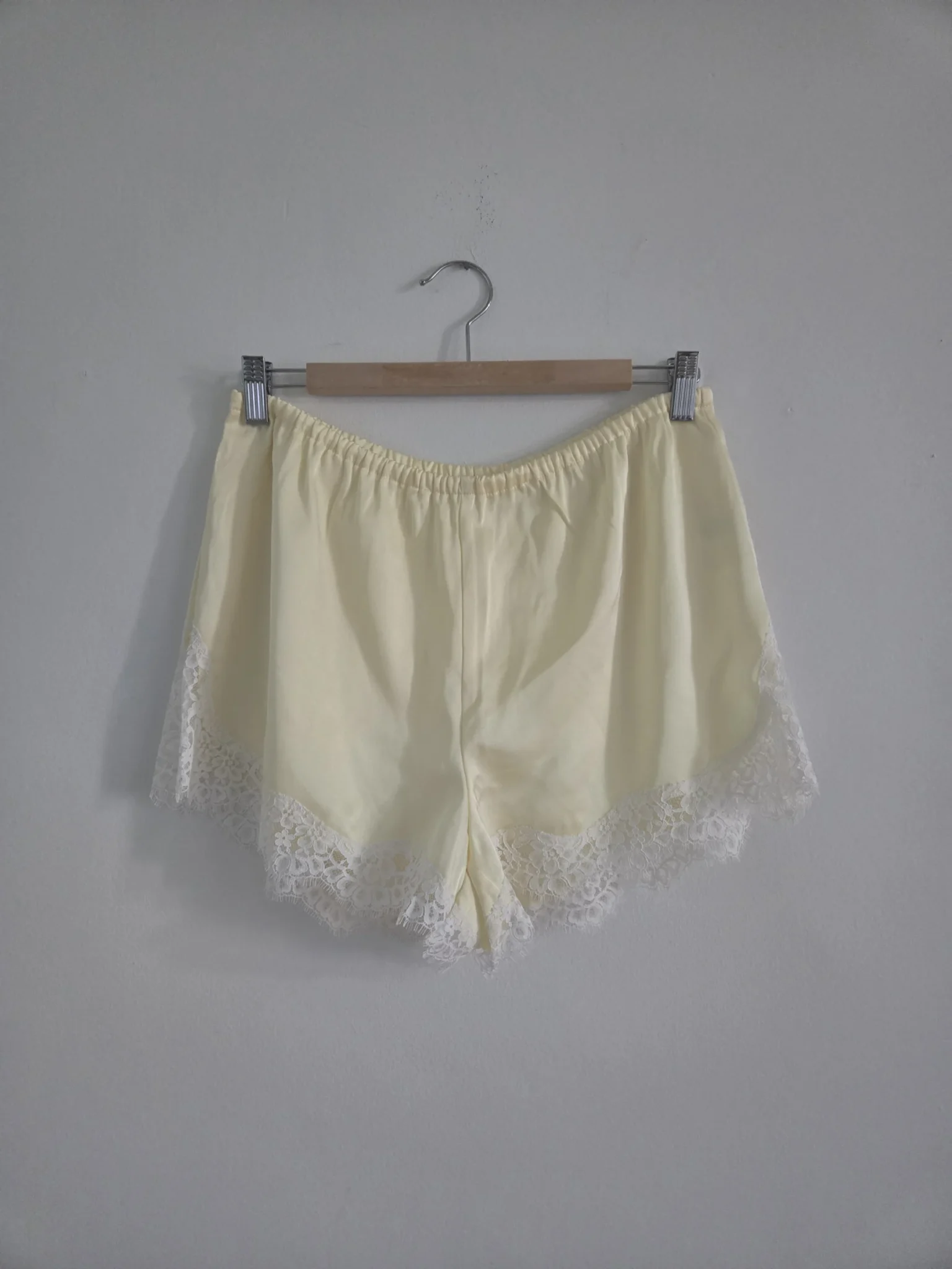 Image for Artzia Whimsy shorts in lemonade yellow with lace