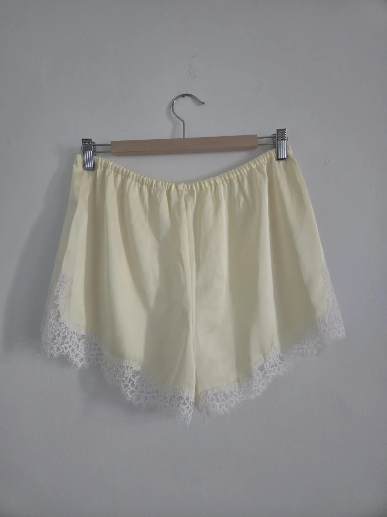 Image for Artzia Whimsy shorts in lemonade yellow with lace