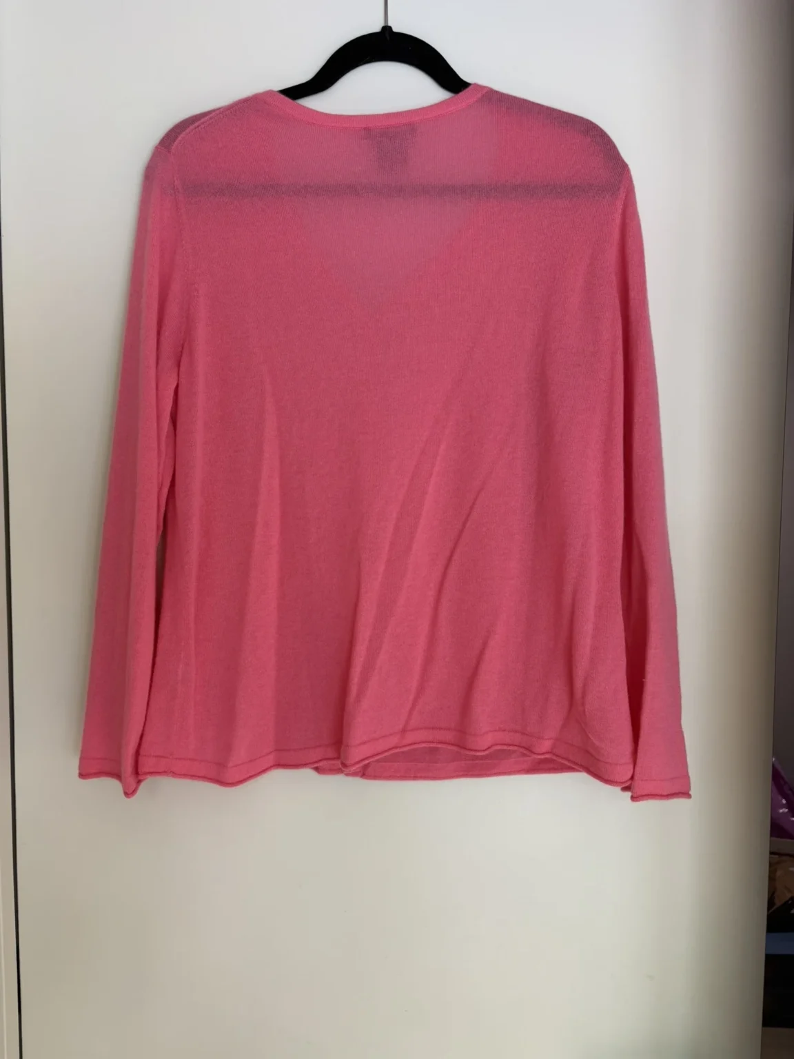 Image for Gilet cardigan rose à boutons Lord & Taylor 100 % cachemire, taille XL