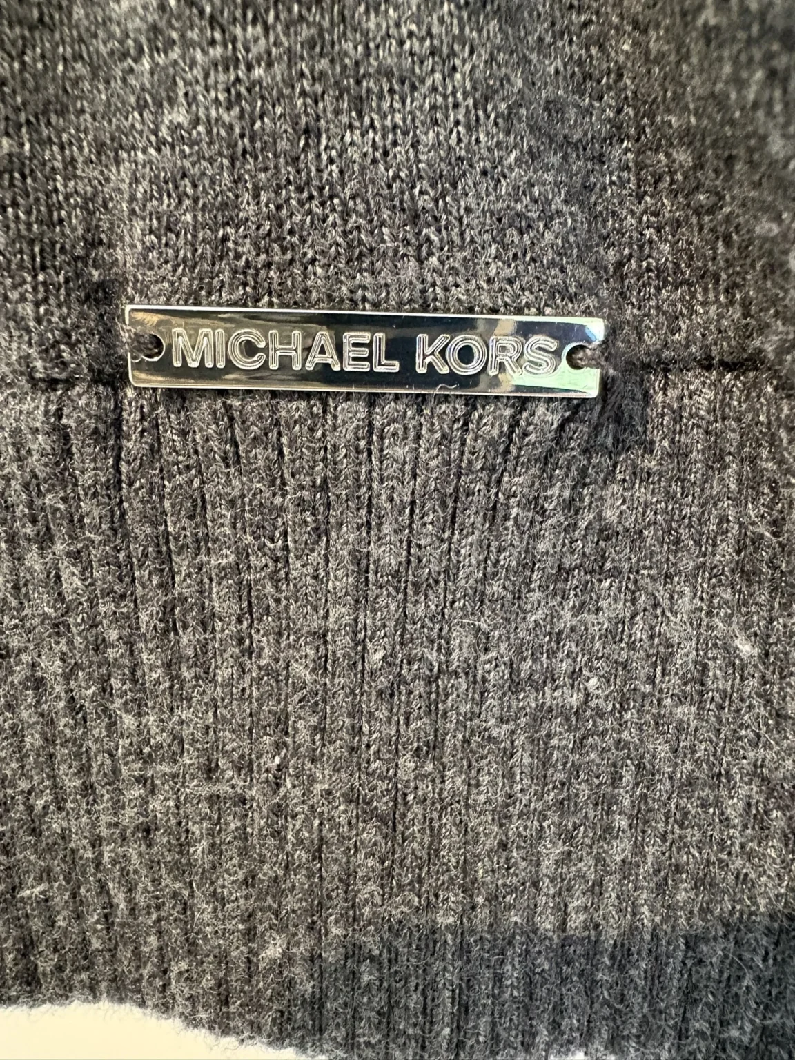 Image for Pull Michael Kors Color Block en maille gris et noir
