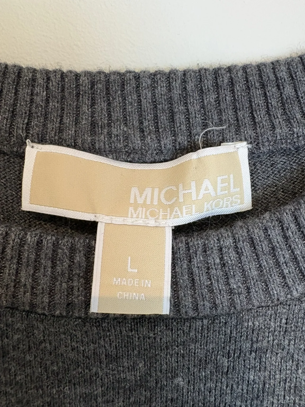 Image for Pull Michael Kors Color Block en maille gris et noir