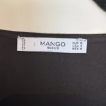 Thumbnail for Robe Mango noire à manches 3/4, taille S, élégante et minimaliste