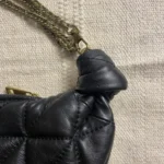 Thumbnail for Sac Croissant matelassé en cuir