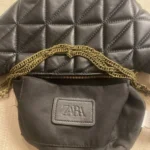 Thumbnail for Sac Croissant matelassé en cuir