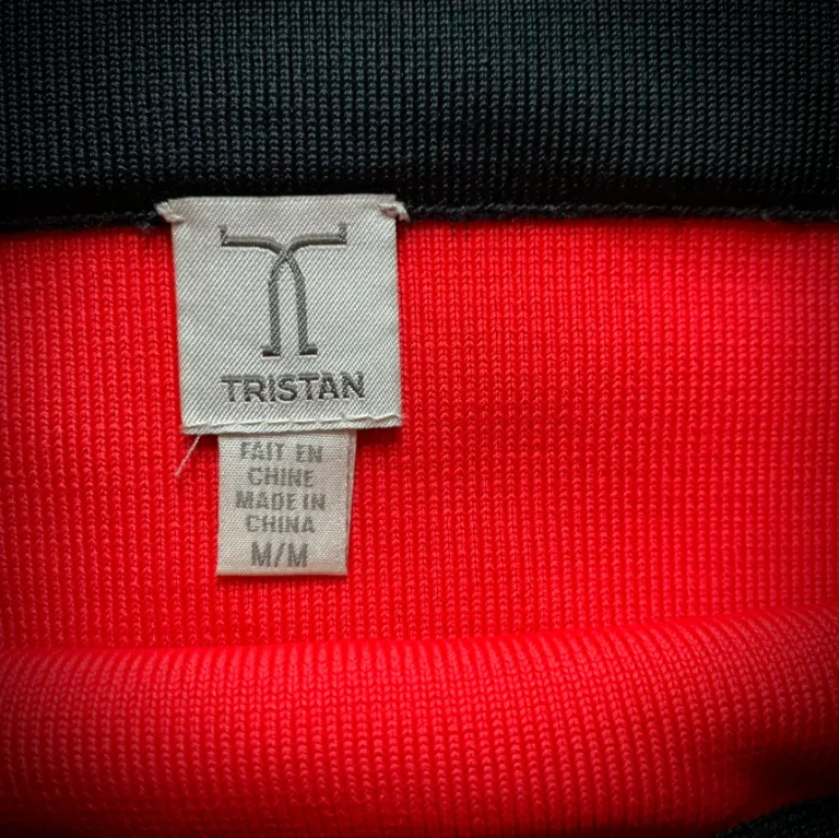 Image for TRISTAN – Jupe crayon ajustée rouge et noir à rayures – Taille M