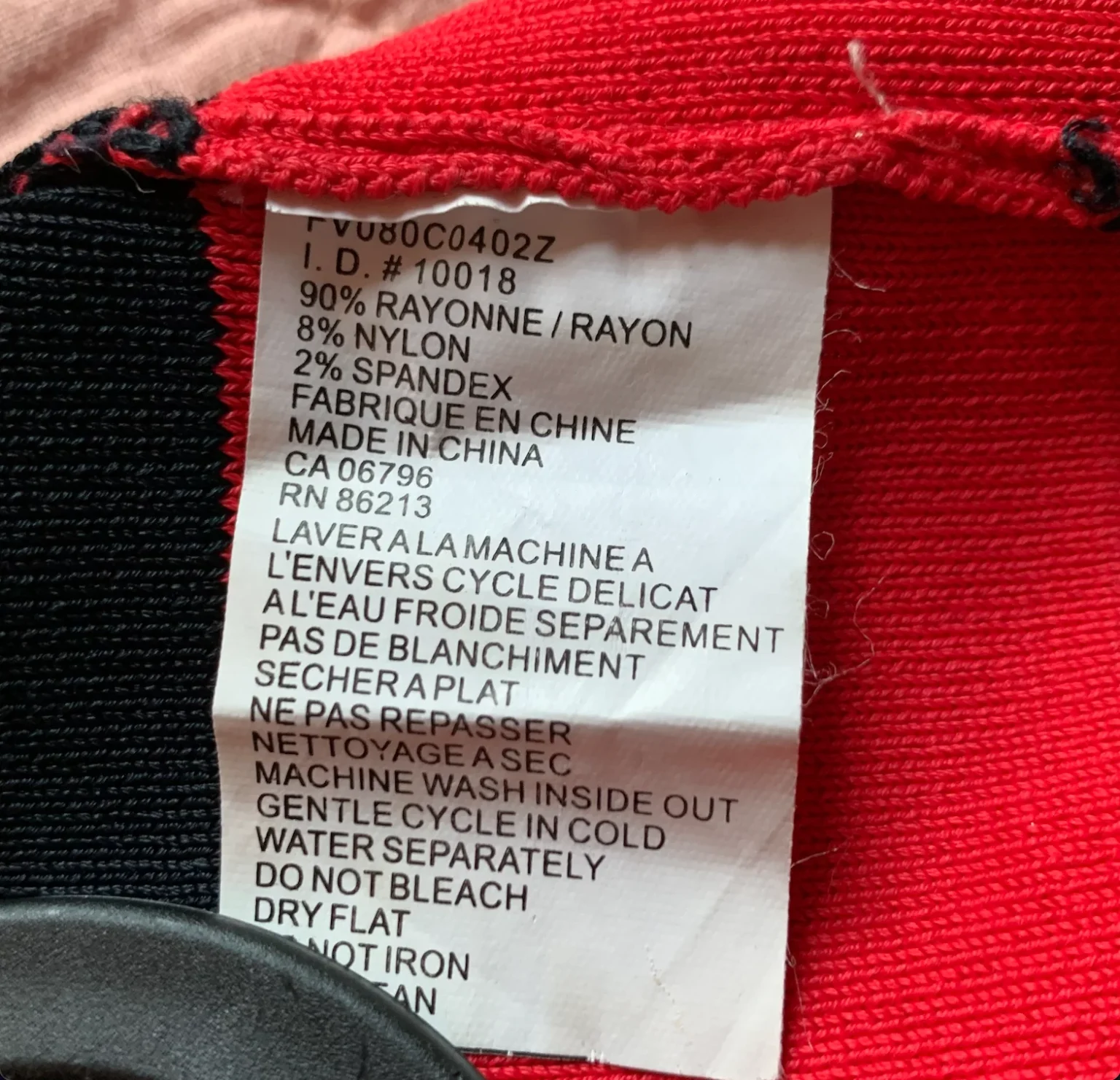 Image for TRISTAN – Jupe crayon ajustée rouge et noir à rayures – Taille M