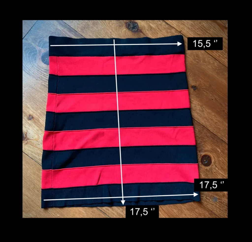 Image for TRISTAN – Jupe crayon ajustée rouge et noir à rayures – Taille M