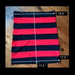 Thumbnail for TRISTAN – Jupe crayon ajustée rouge et noir à rayures – Taille M