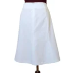 Thumbnail for BEECHERS BROOK – Jupe midi blanche classique de style vintage, coupe évasée (ligne A) – Taille 12