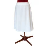 Thumbnail for BEECHERS BROOK – Jupe midi blanche classique de style vintage, coupe évasée (ligne A) – Taille 12