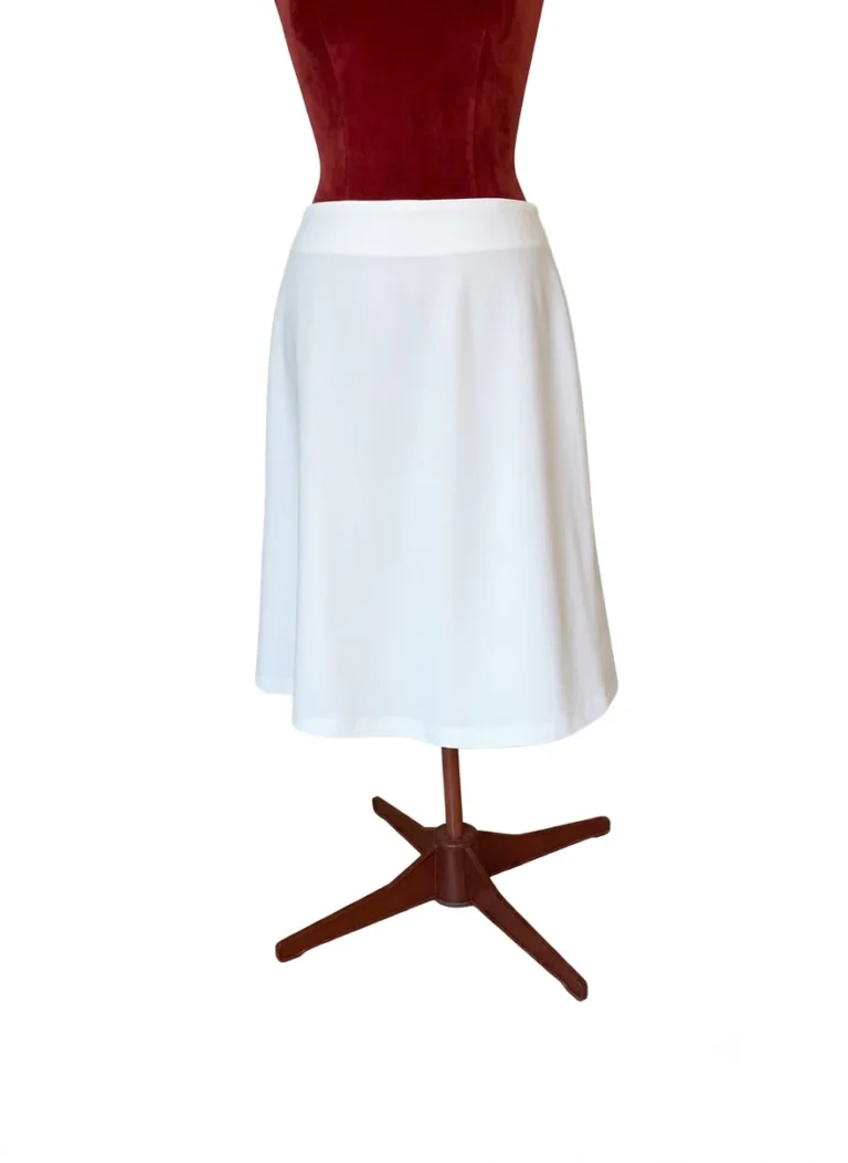 Image for BEECHERS BROOK – Jupe midi blanche classique de style vintage, coupe évasée (ligne A) – Taille 12