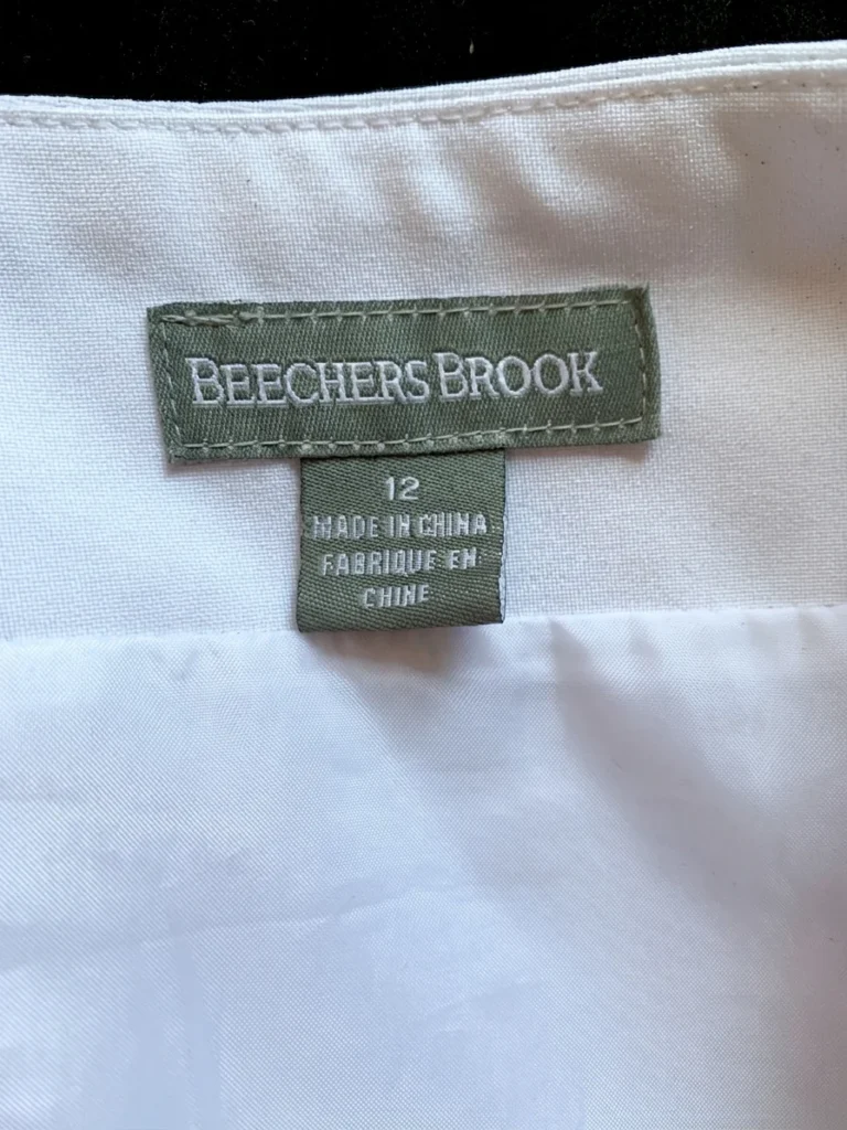 Image for BEECHERS BROOK – Jupe midi blanche classique de style vintage, coupe évasée (ligne A) – Taille 12