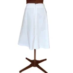 Thumbnail for BEECHERS BROOK – Jupe midi blanche classique de style vintage, coupe évasée (ligne A) – Taille 12