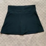 Thumbnail for MESSAGE FACTORY – Jupe-short (skort) taille haute noire pour femme avec short intégré – Taille M