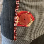 Thumbnail for CRÉATION ENCORE – Jupe midi évasée à rayures – Fabriquée à Montréal – Taille M