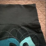 Thumbnail for Eve Lavoie – Jupe designer imprimé moto et floral – Ourlet à volants – Taille M