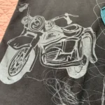Thumbnail for Eve Lavoie – Jupe designer imprimé moto et floral – Ourlet à volants – Taille M