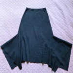 Thumbnail for Sandro Paris – Jupe midi en maille côtelée en mélange de laine – taille S (petite taille)