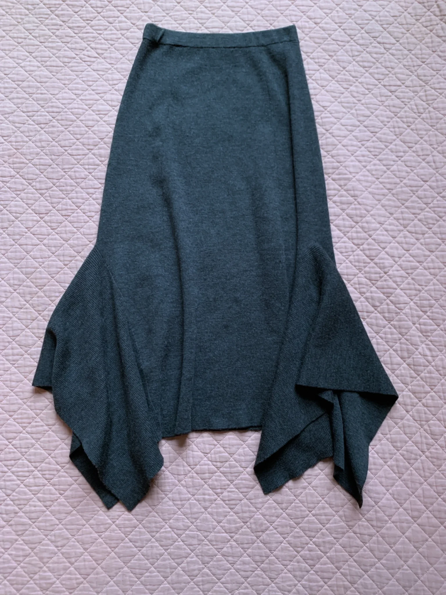 Image for Sandro Paris – Jupe midi en maille côtelée en mélange de laine – taille S (petite taille)