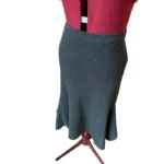 Thumbnail for Sandro Paris – Jupe midi en maille côtelée en mélange de laine – taille S (petite taille)