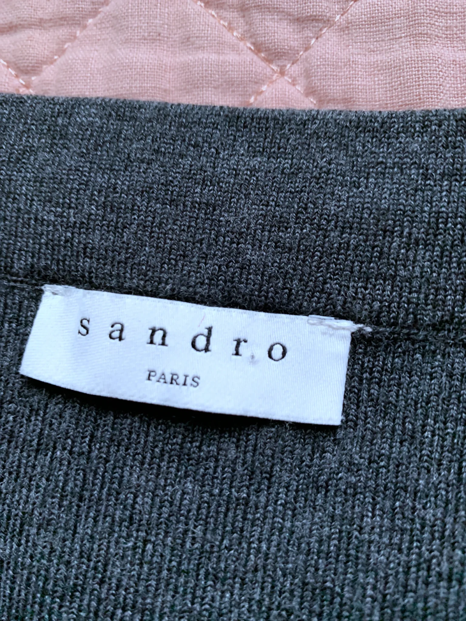 Image for Sandro Paris – Jupe midi en maille côtelée en mélange de laine – taille S (petite taille)