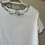 Thumbnail for T shirt côtelé blanc