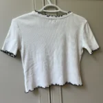 Thumbnail for T shirt côtelé blanc