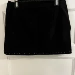Thumbnail for Black suede skirt