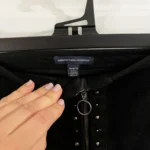 Thumbnail for Black suede skirt