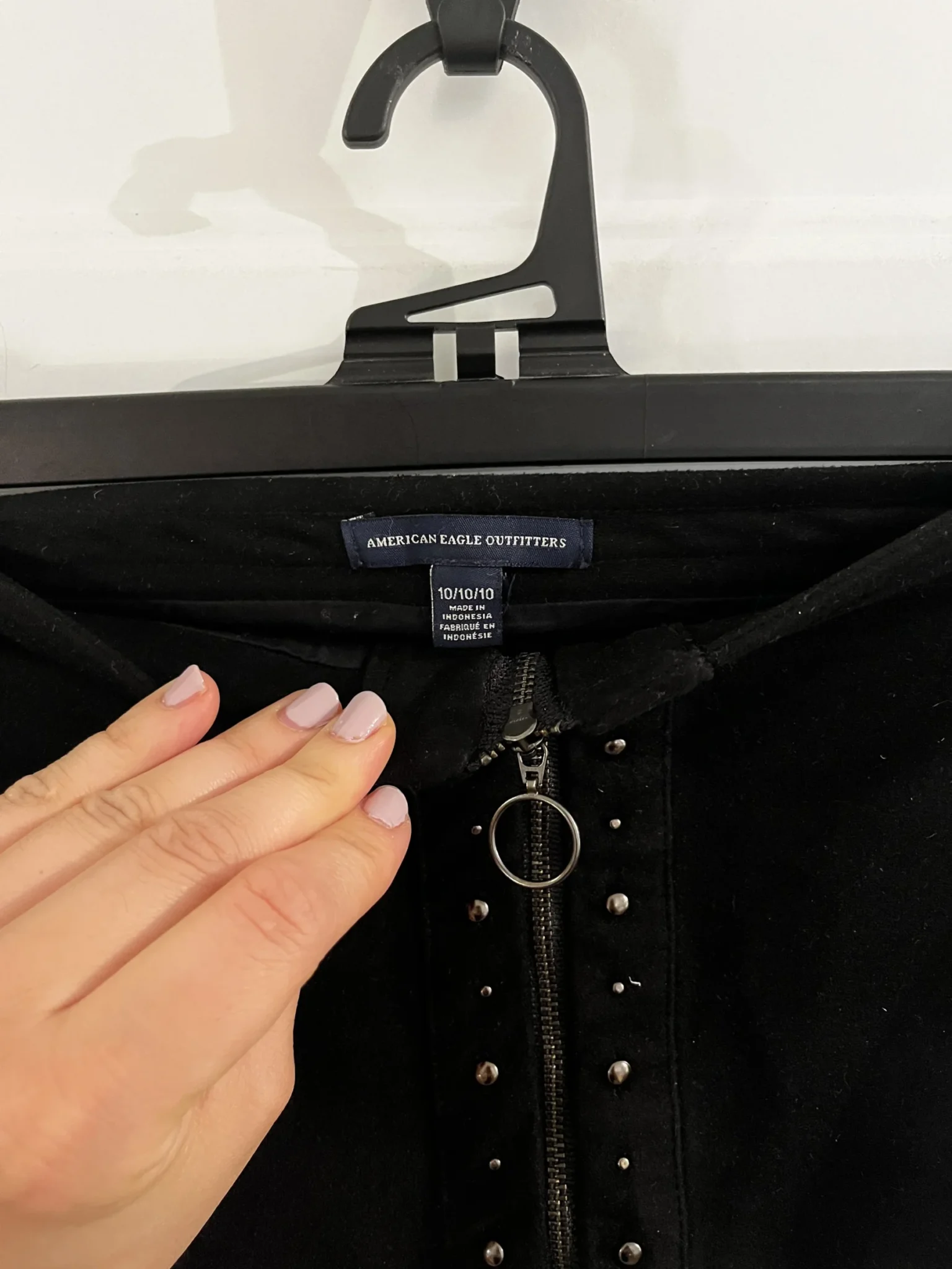 Image for Black suede skirt