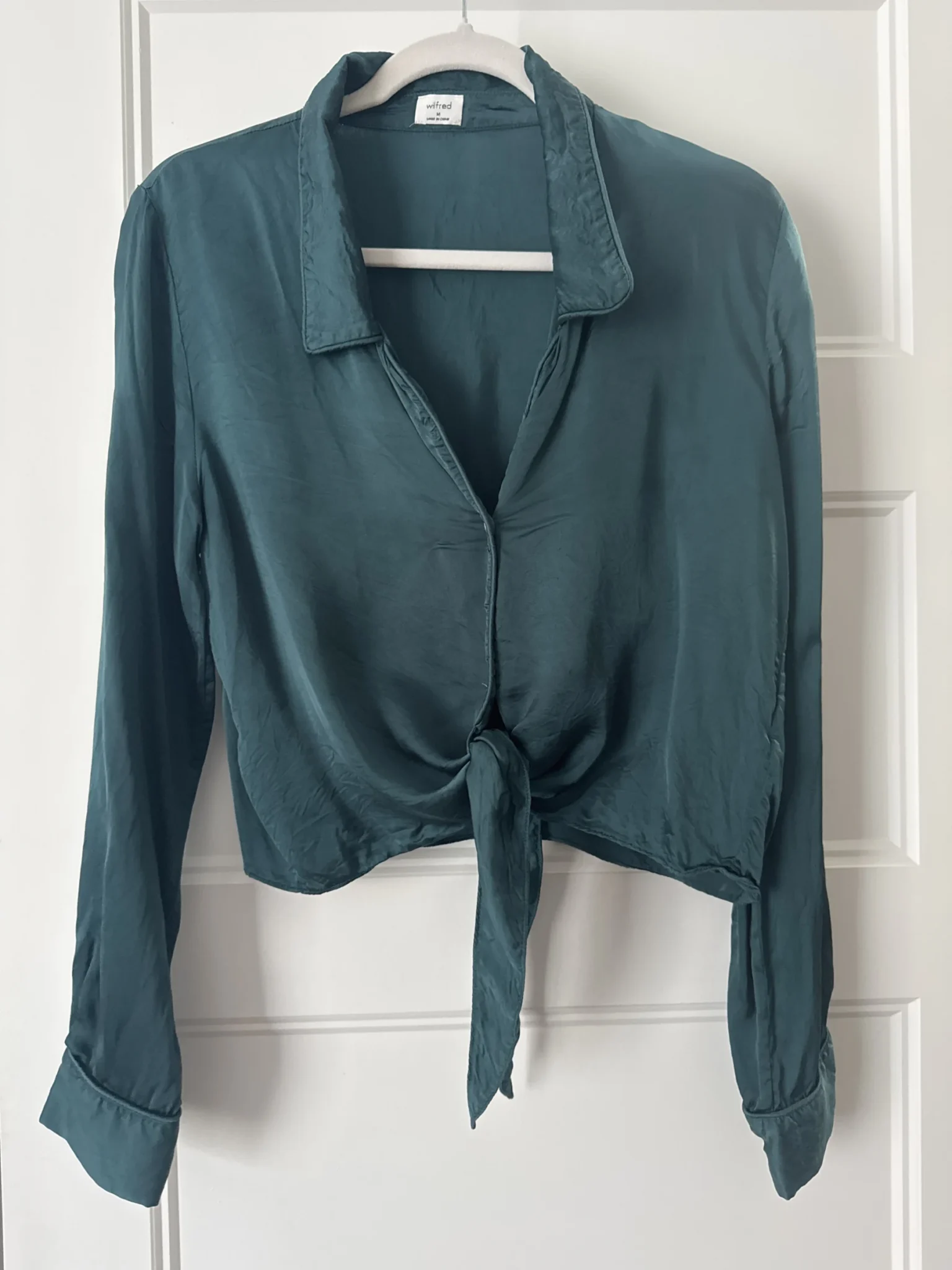 Featured image for Aritzia satin blouse