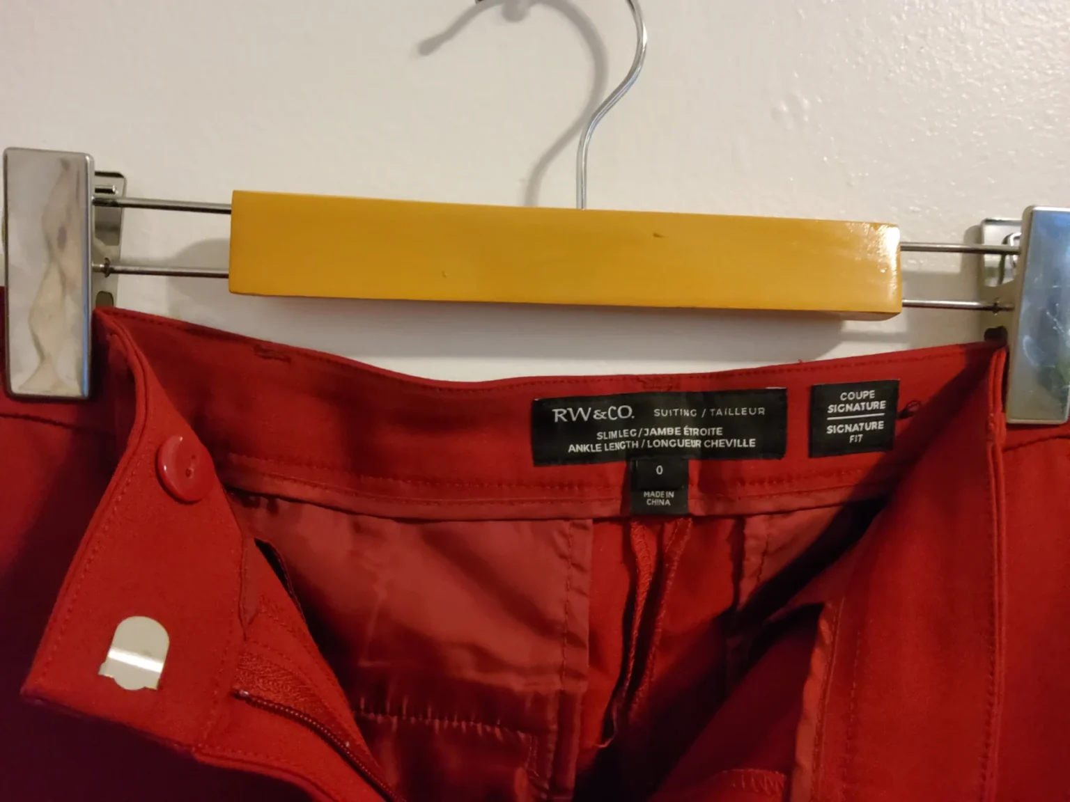 Image for Pantalon rouge RW&CO