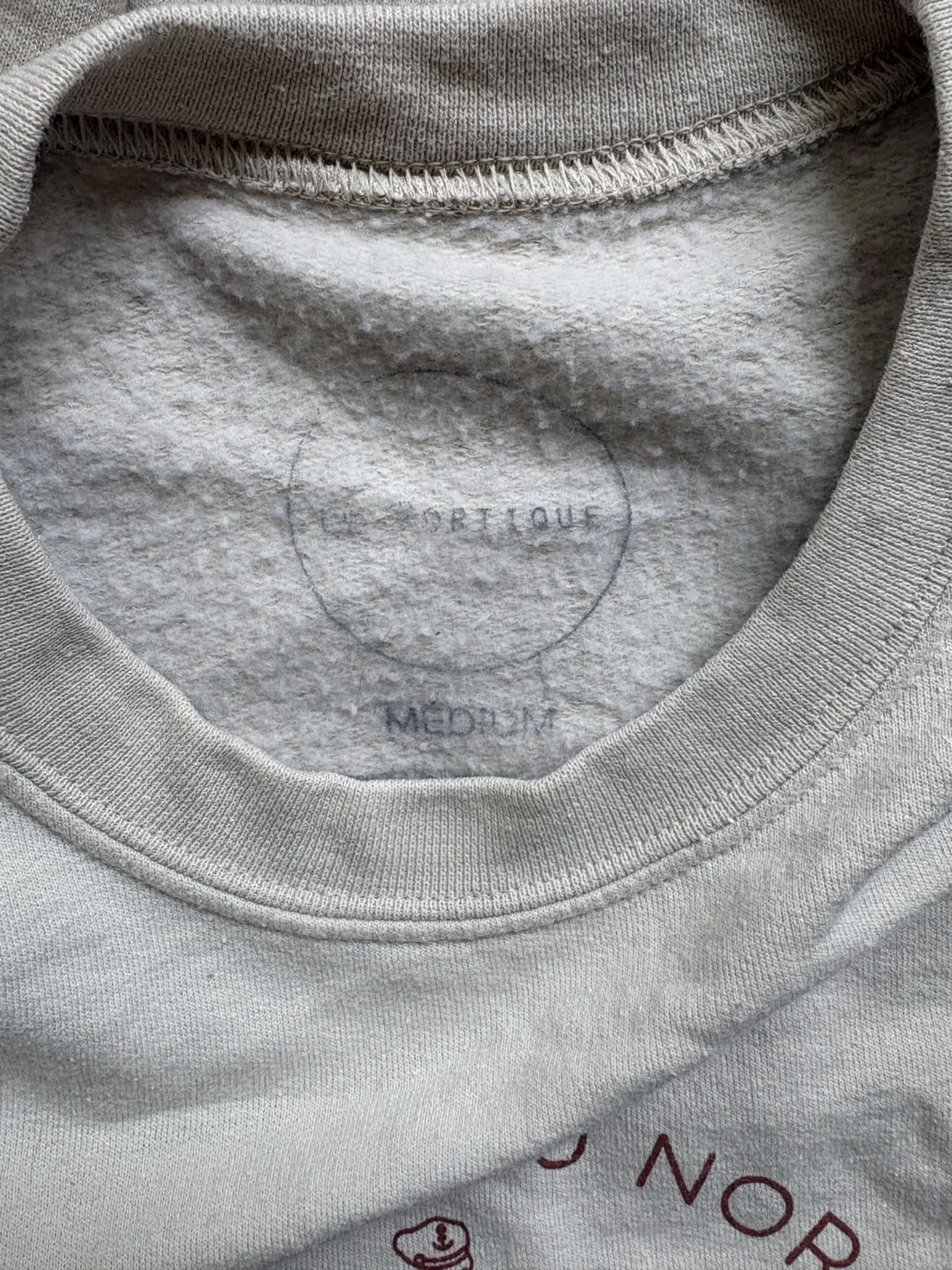 Image for Le Portique Northern Halibut quilted cotton, size M