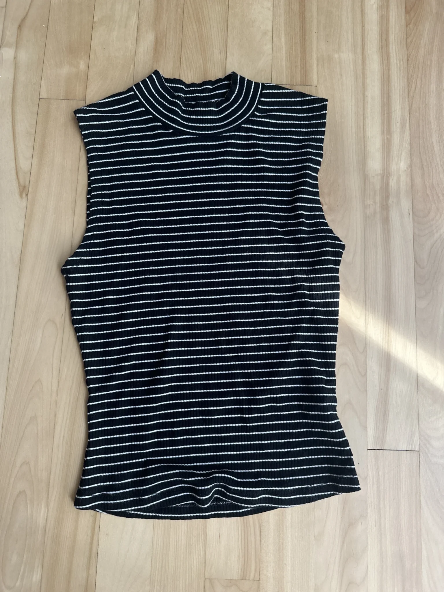 Featured image for Striped sleeveless jumper