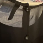 Thumbnail for Short little black dress with sheer shoulders