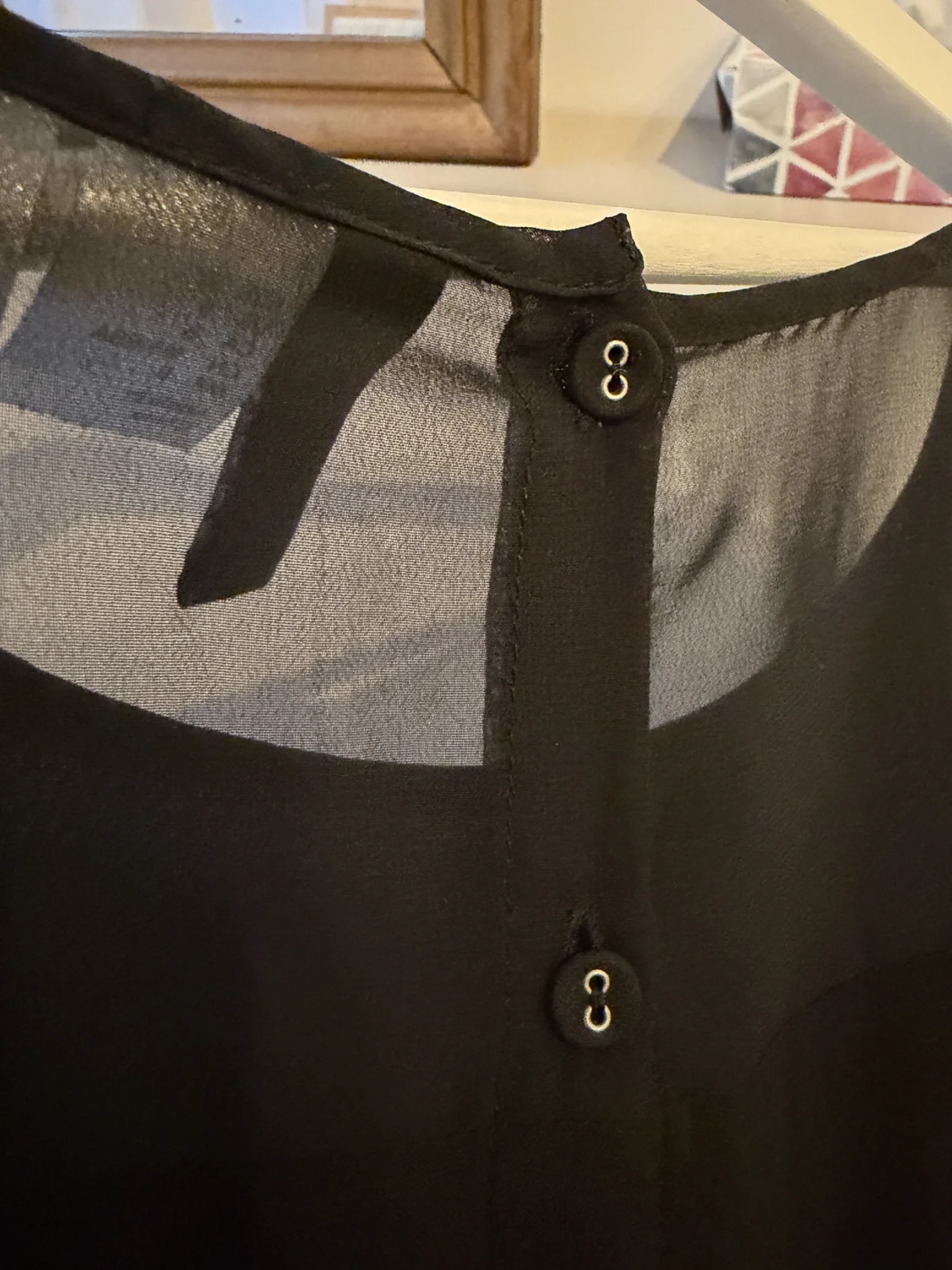 Image for Short little black dress with sheer shoulders