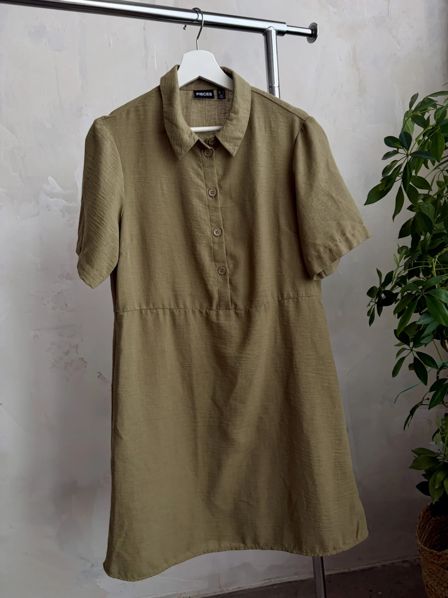 Featured image for Khaki mini dress by ‘PIECES’