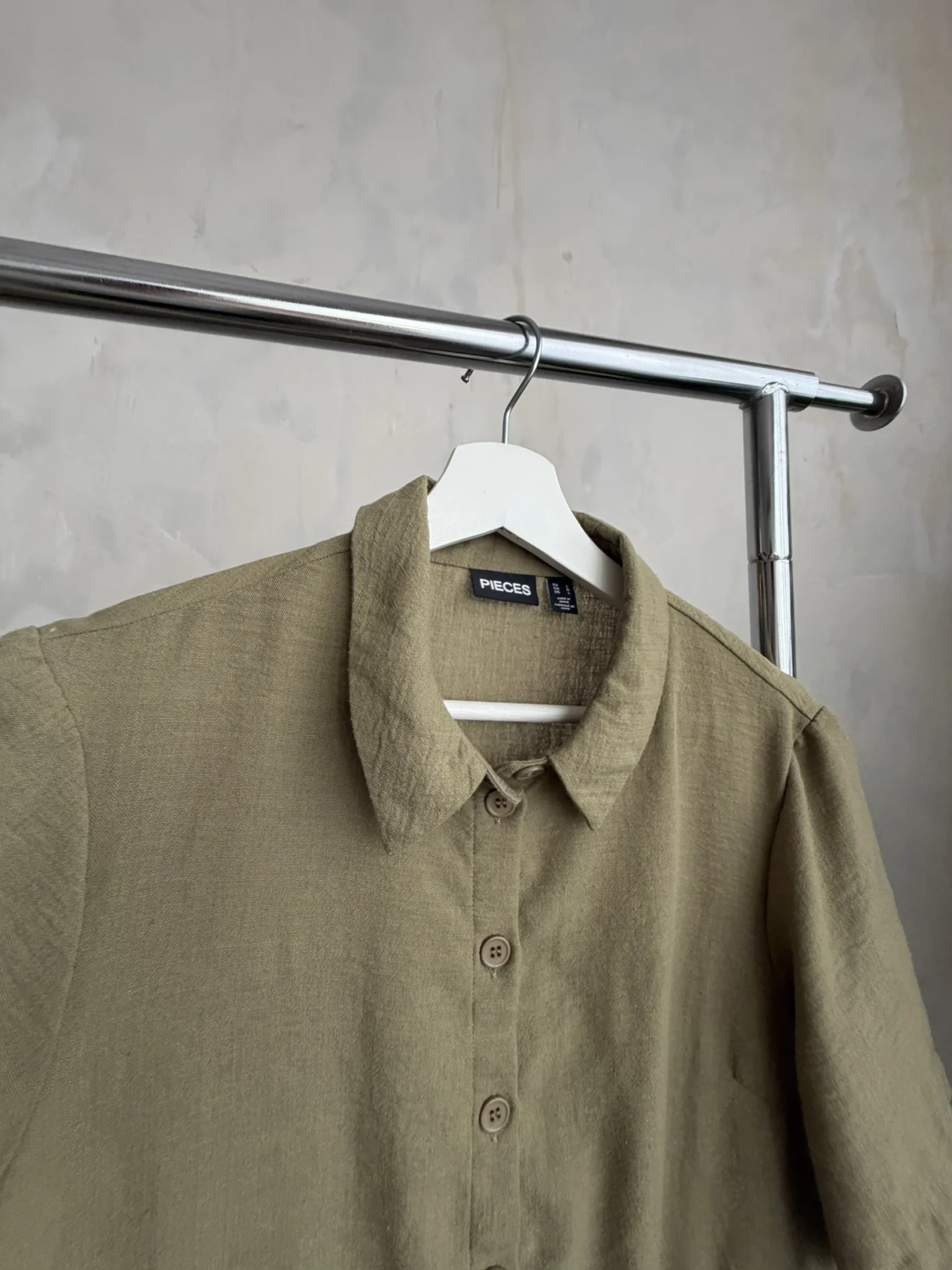 Image for Khaki mini dress by ‘PIECES’