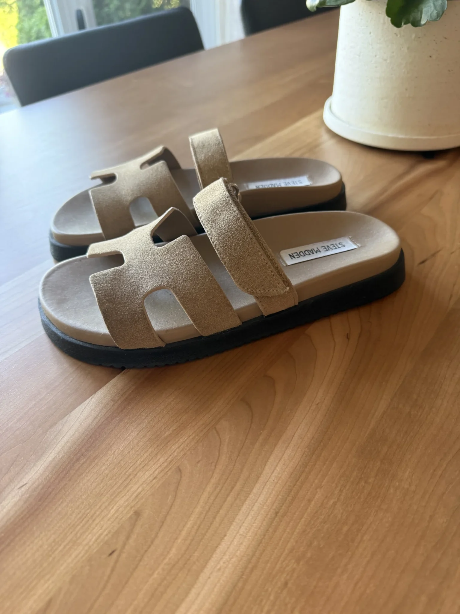 Featured image for Beige suede sandals