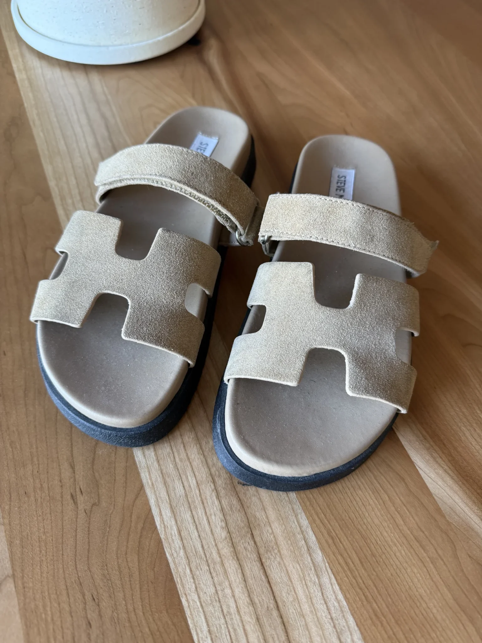 Image for Beige suede sandals