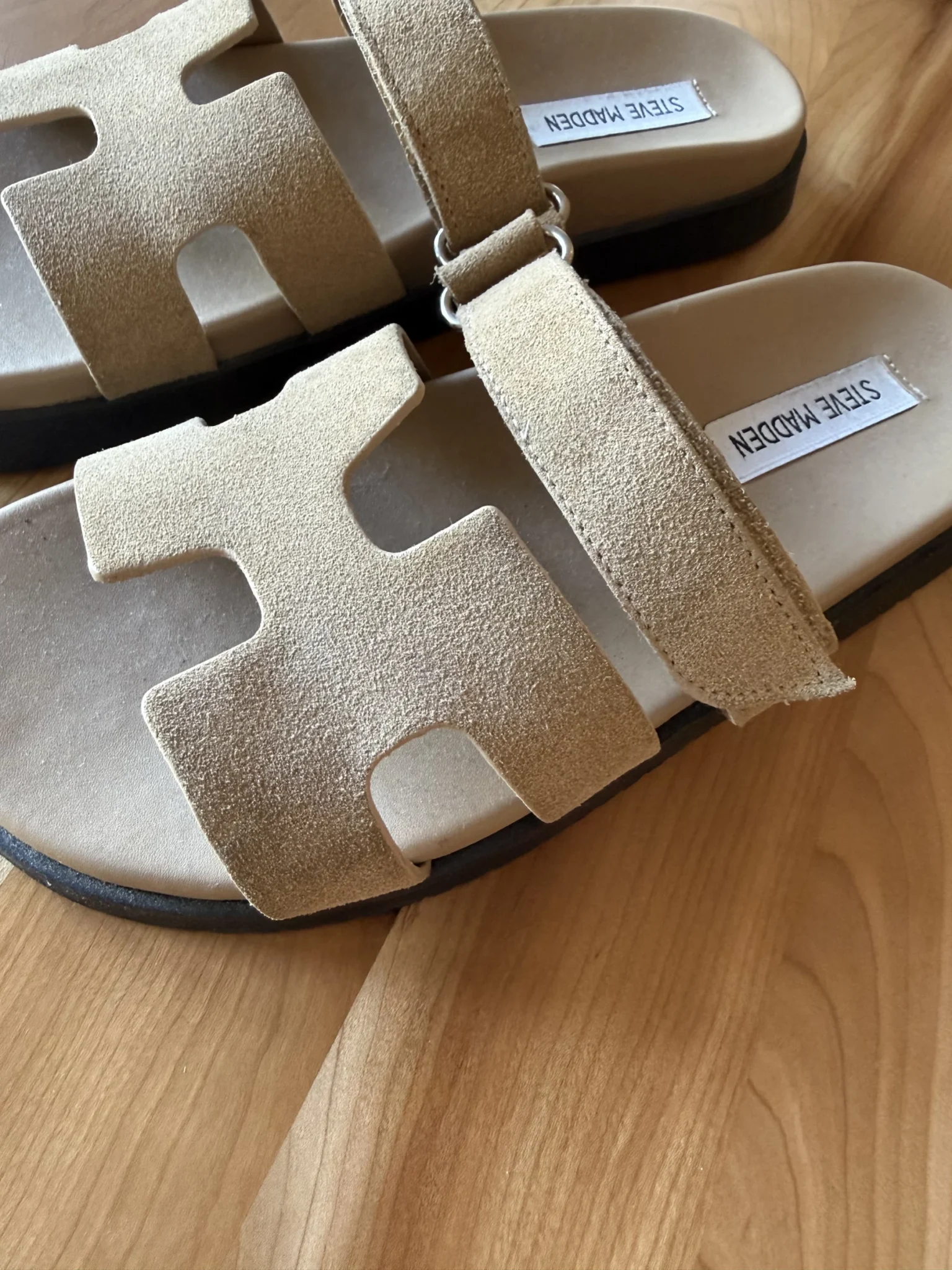 Image for Beige suede sandals