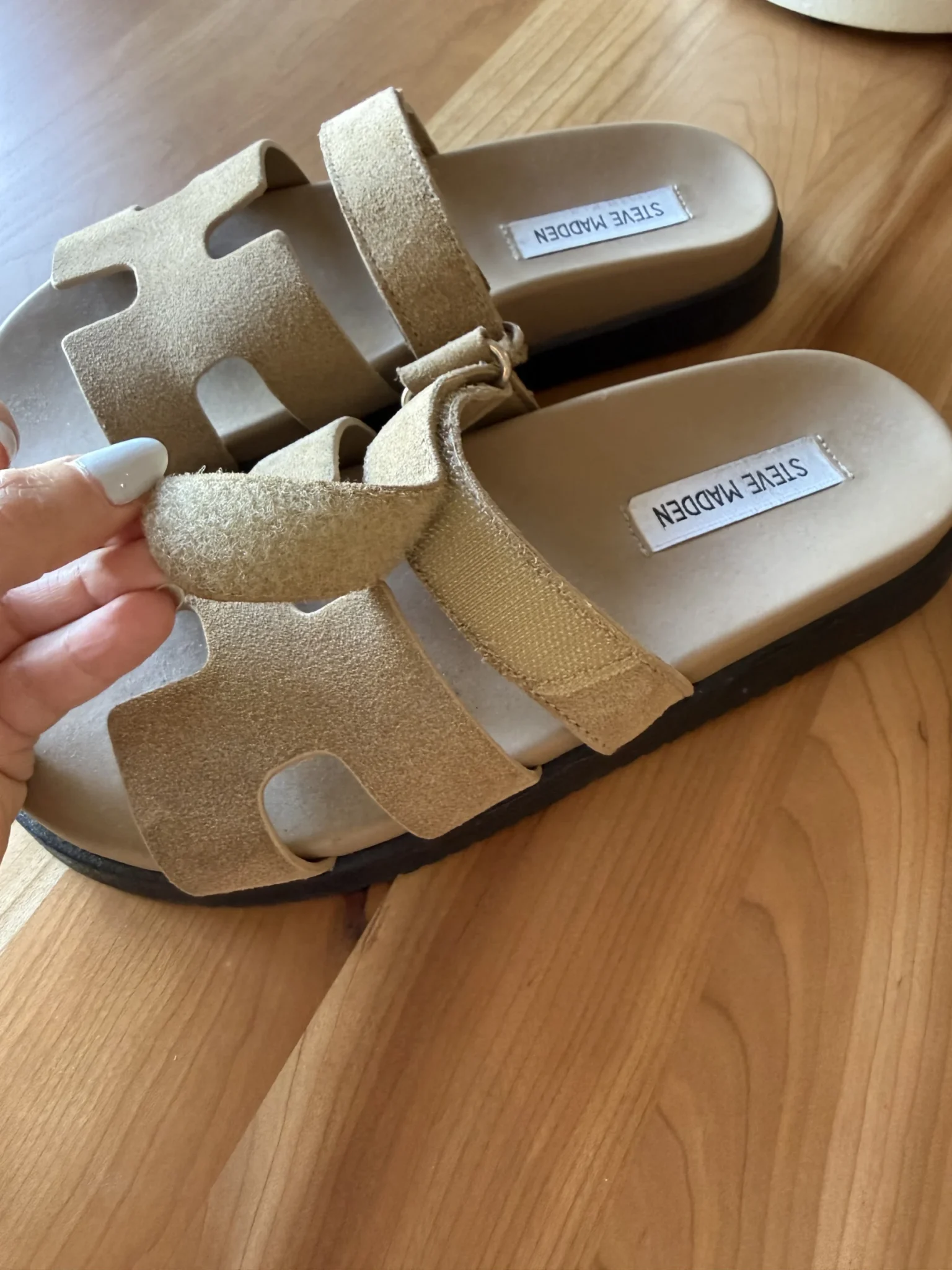 Image for Beige suede sandals