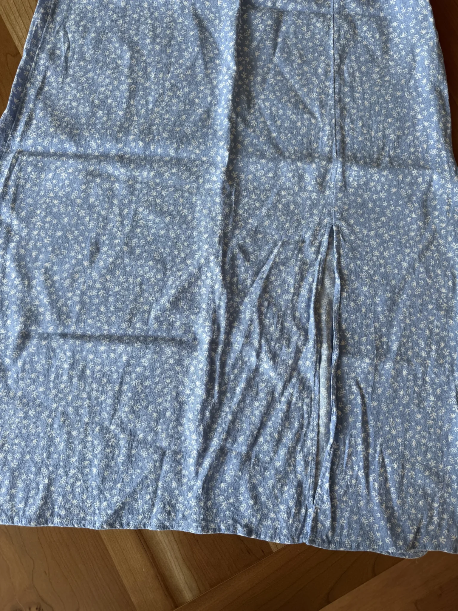 Image for Blue skirt with white flowers