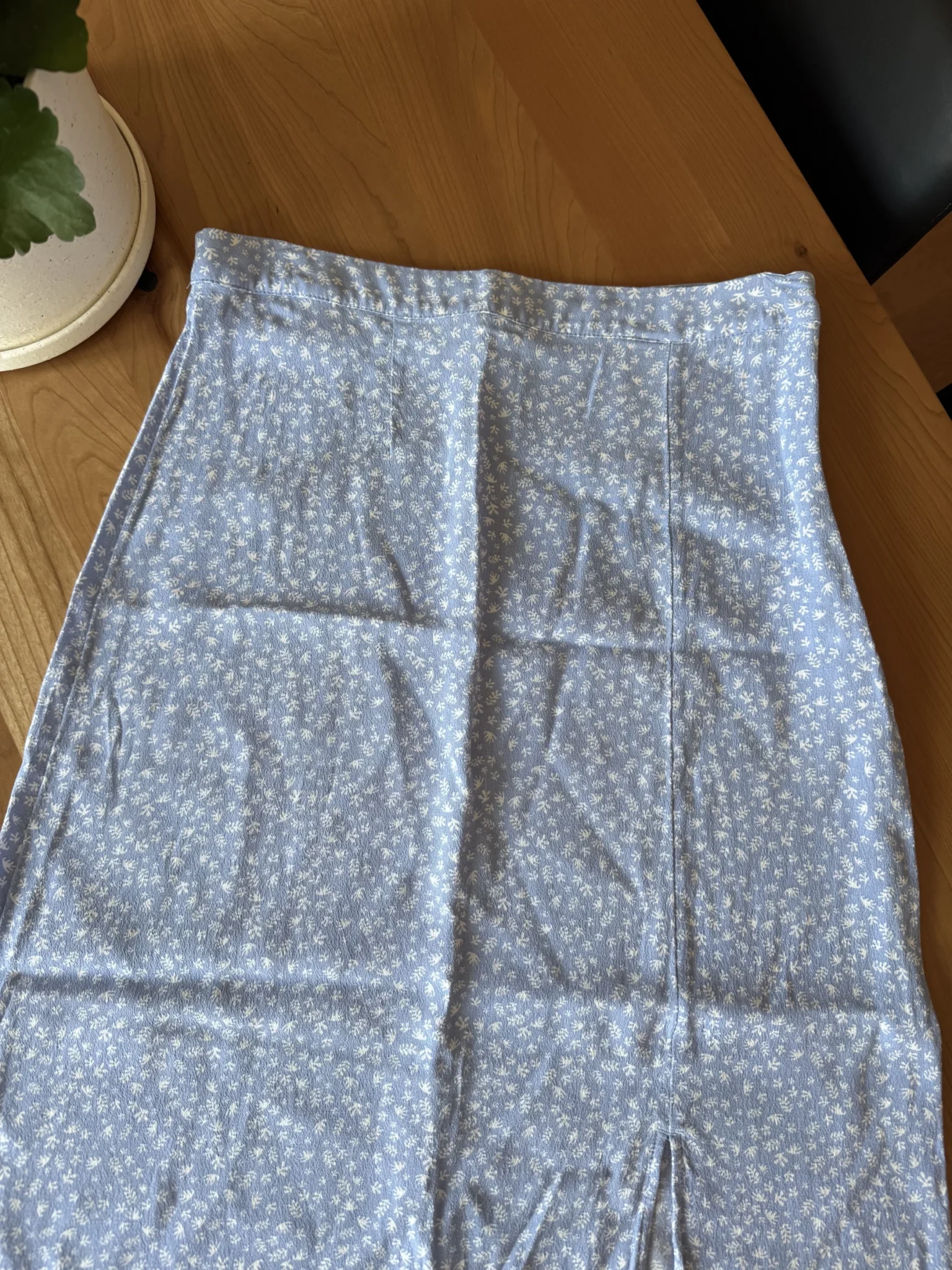 Image for Blue skirt with white flowers