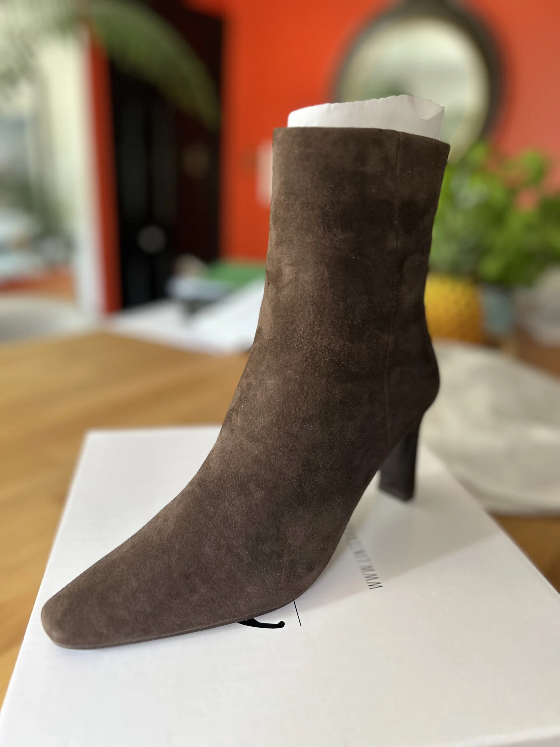 Bottines en suède brun Intervalle seconde main